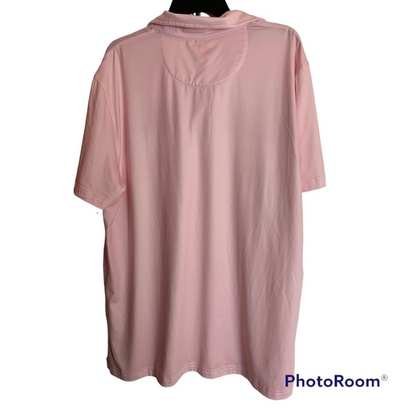 Izod Pink & White Striped Polo Shirt - Picture 2 of 4